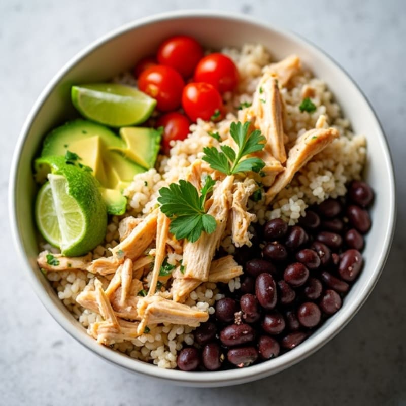 Cilantro-Lime Shredded Chicken Power Bowl
