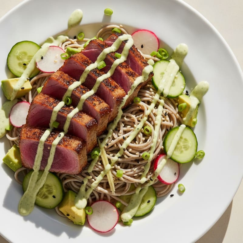 Pan-Seared Ahi Tuna Wasabi Mayo
