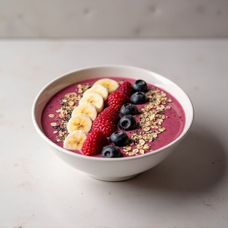 Silky Tofu and Berry Protein Smoothie Bowl