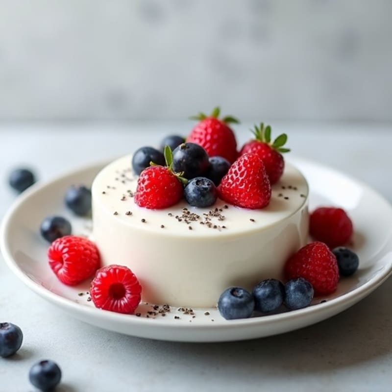 Creamy Greek Yogurt Protein Pudding with Mixed Berries