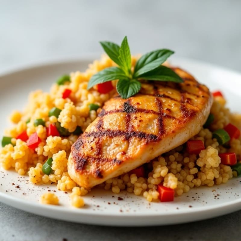 Smoky Paprika Chicken with Spanish-Style Cauliflower Rice