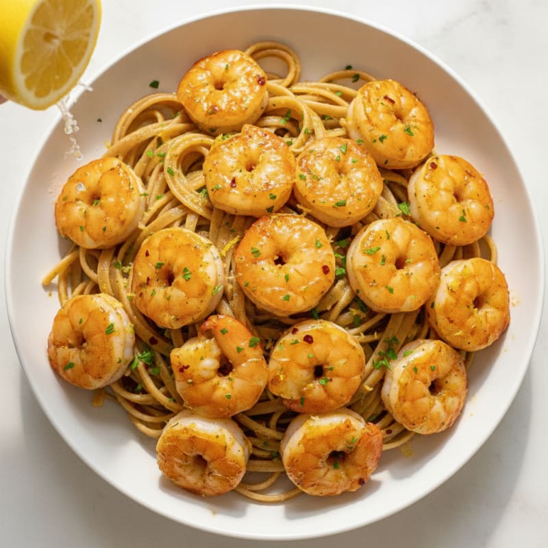 Garlic Butter Shrimp Scampi with Linguine