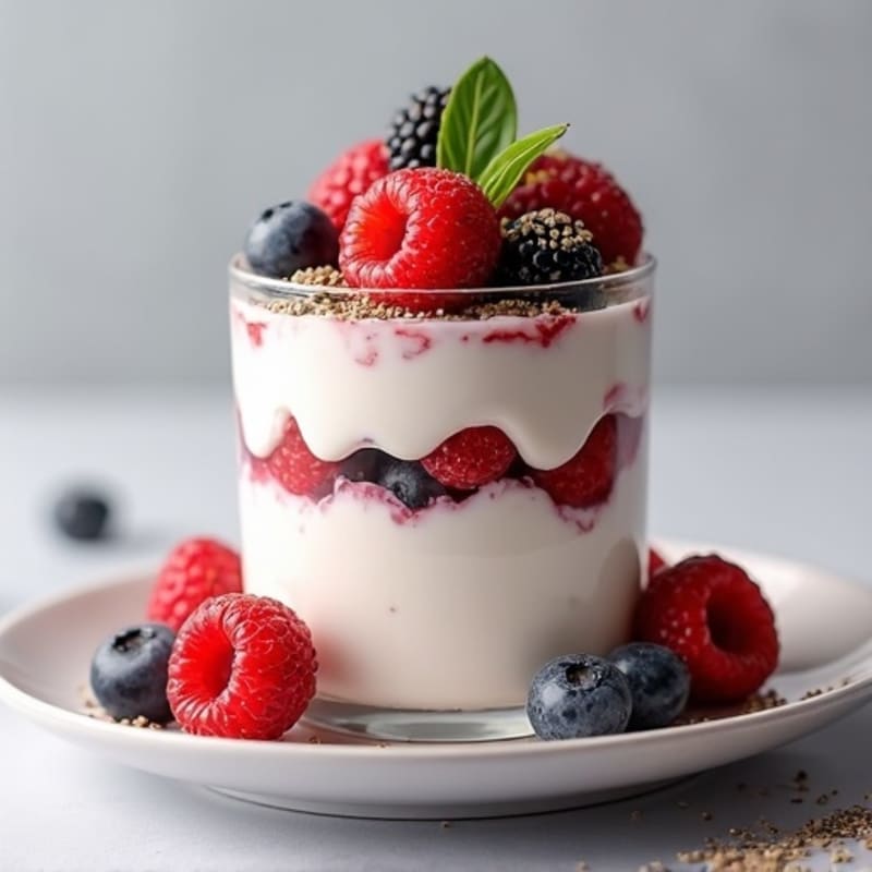 Creamy Greek Yogurt Protein Parfait with Mixed Berries
