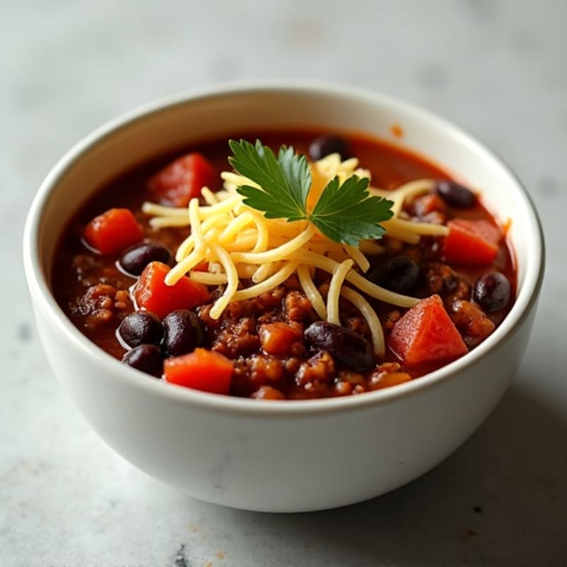Hearty Black Bean and Ground Beef Chili