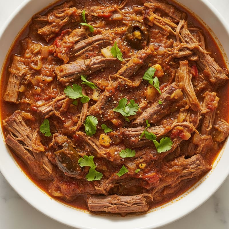Slow-Cooked Shredded Beef with Chipotle Sauce