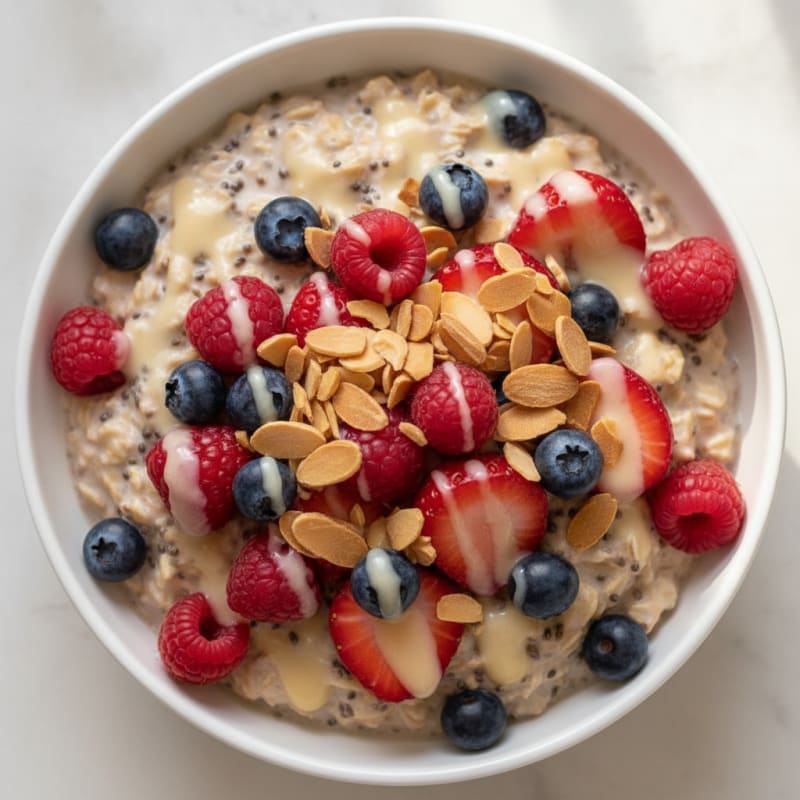 Berry Almond Overnight Oats