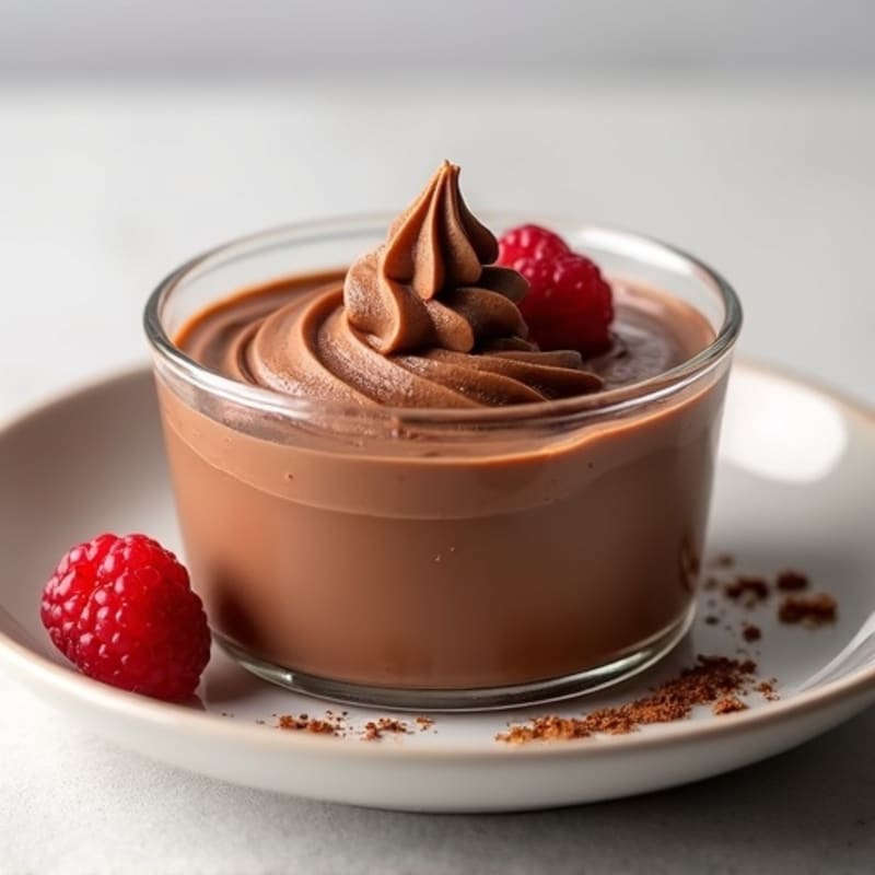 Silky Chocolate Protein Pudding with Peanut Butter Swirl