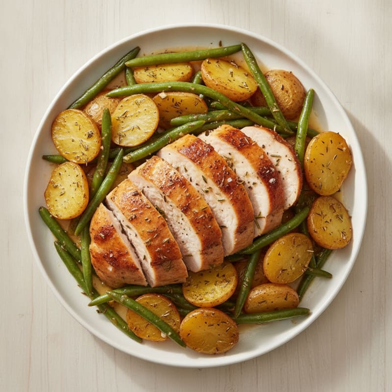Herb-Roasted Turkey and Potatoes
