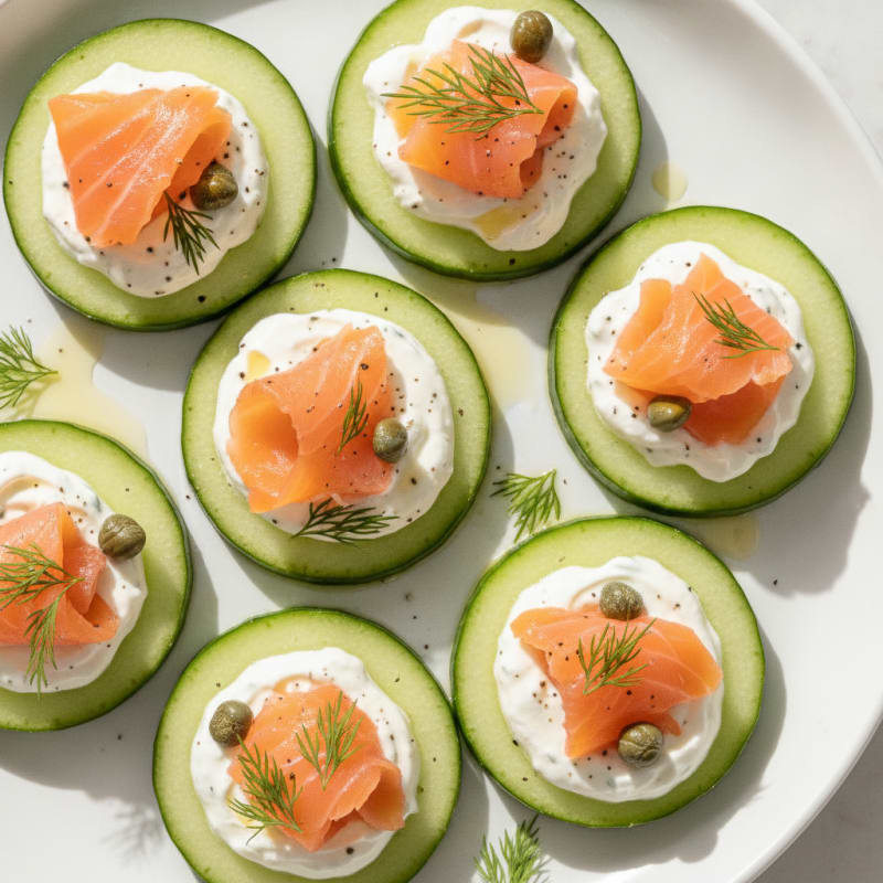 Cucumber Bites with Dill Cream Cheese
