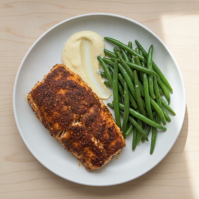 Cajun Blackened Catfish with Lemon Aioli