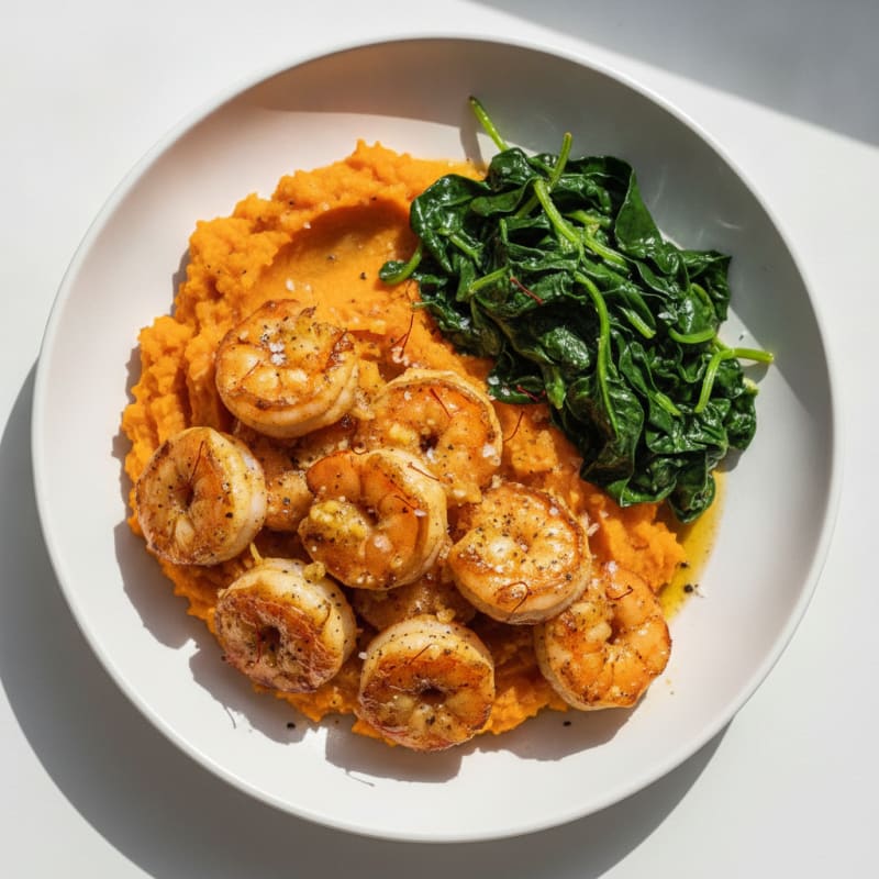 Brown Butter Saffron Shrimp Bowl