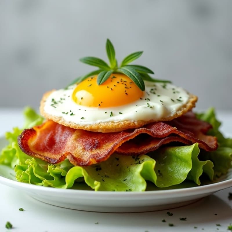 Crispy Turkey Bacon Lettuce Stack with Herb Mayo