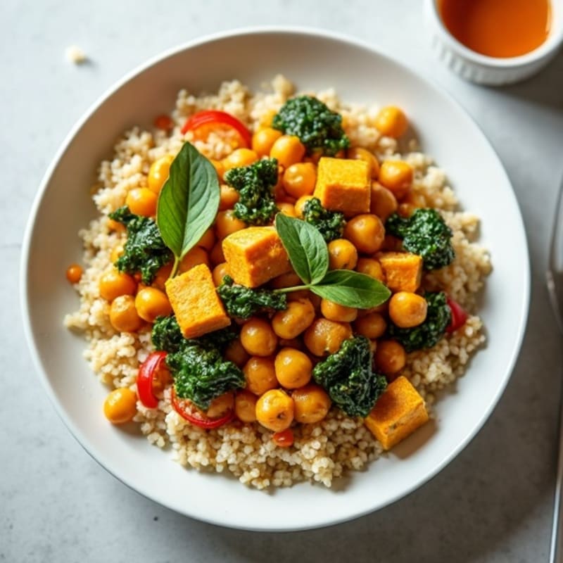Creamy Chickpea and Spinach Curry