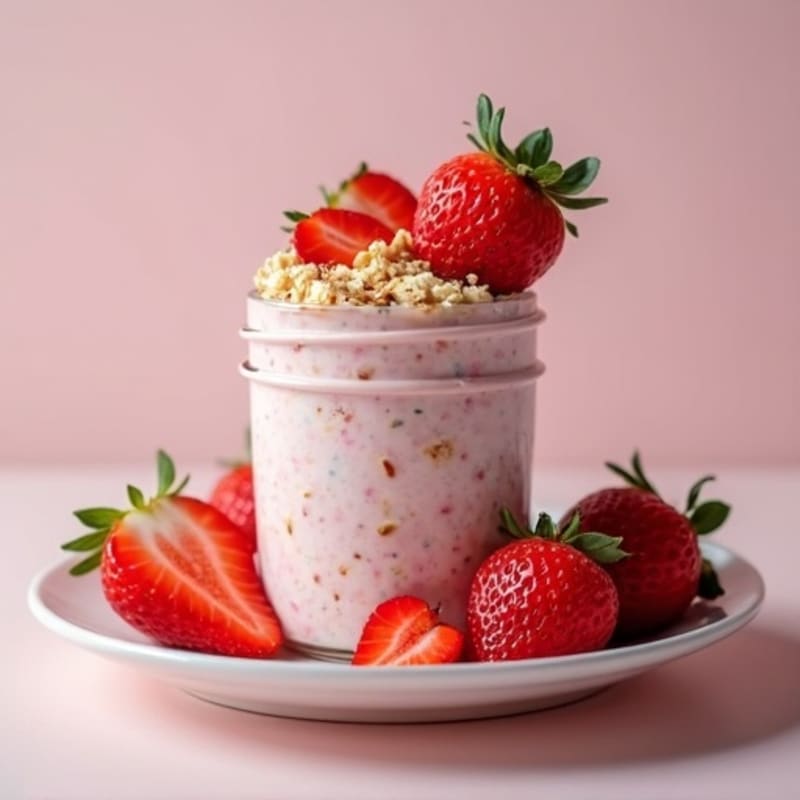 Creamy Strawberry Overnight Oats