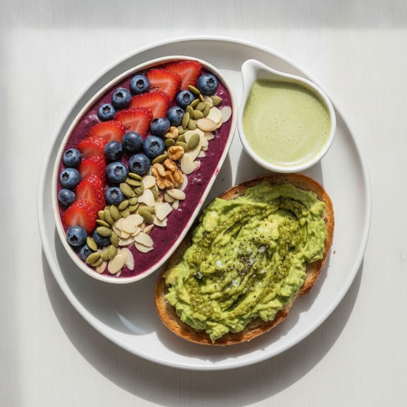 Açaí Superfood Bowl with Sourdough Avocado Toast