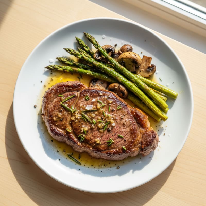 Garlic Herb Butter Pan-Seared Steak