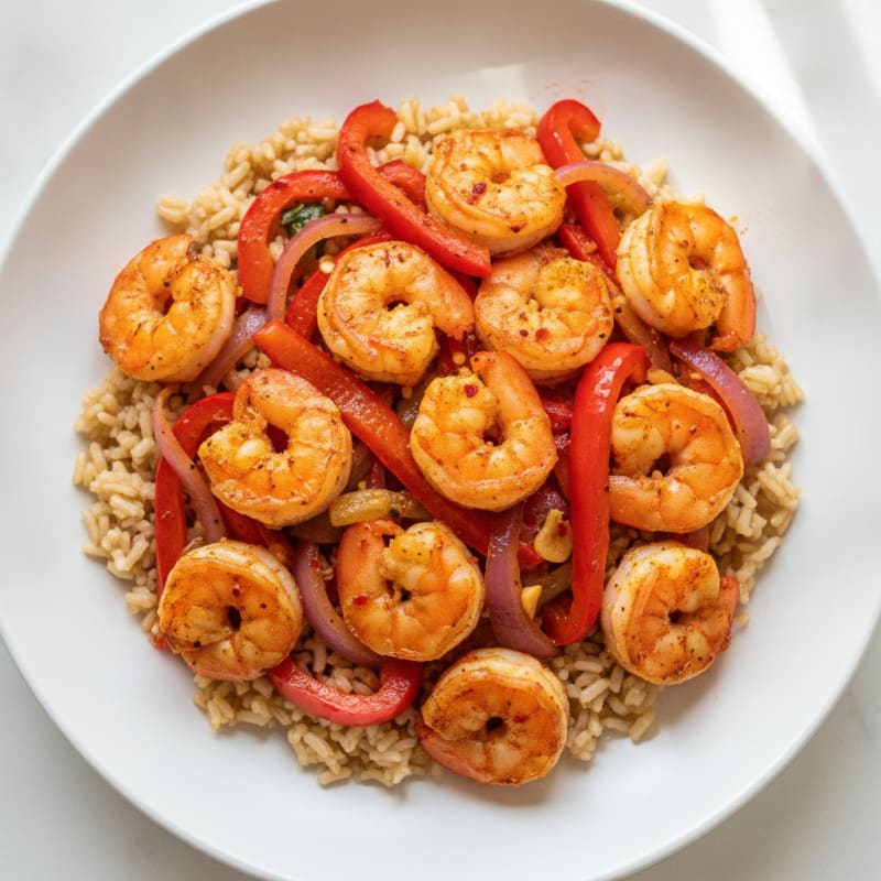 Spicy Shrimp Skillet with Bell Peppers