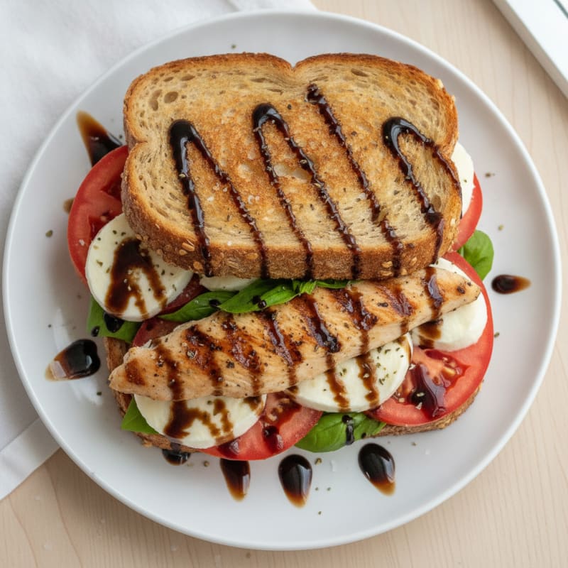 Grilled Caprese Sandwich with Balsamic Glaze