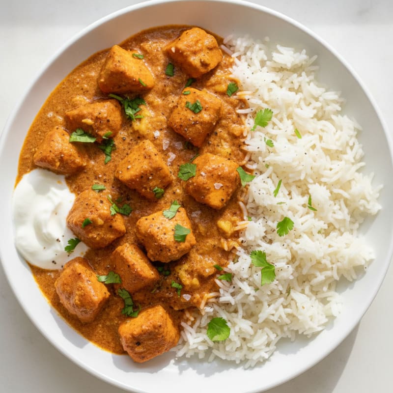 Indian Butter Chicken with Basmati Rice