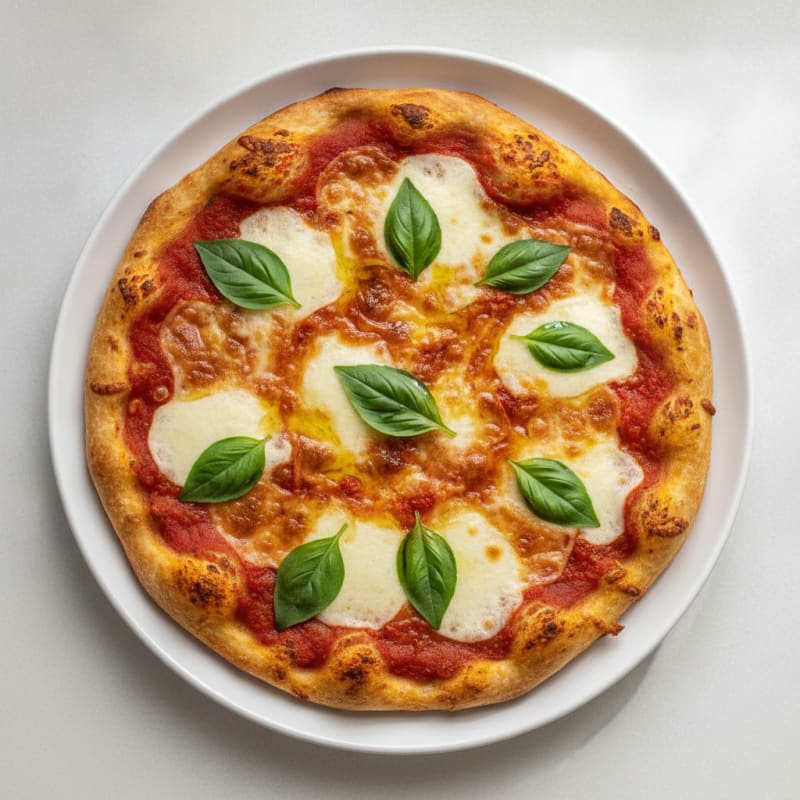 High-Protein Chicken Crust Margherita Pizza