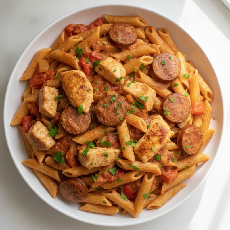 Cajun Chicken and Sausage Pasta