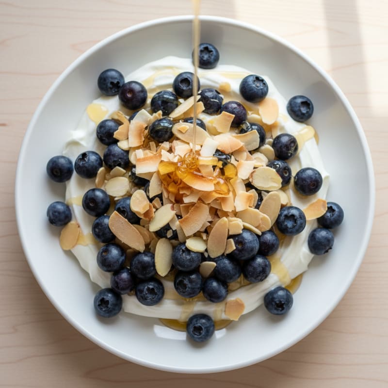 Creamy Greek Yogurt Parfait with Berries and Almonds