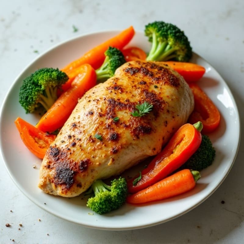 Roasted Chicken with Crispy Roasted Veggies