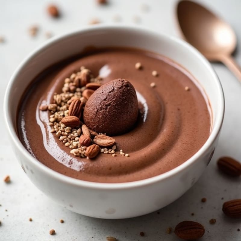 Silky Chocolate Protein Pudding with Chia Seeds