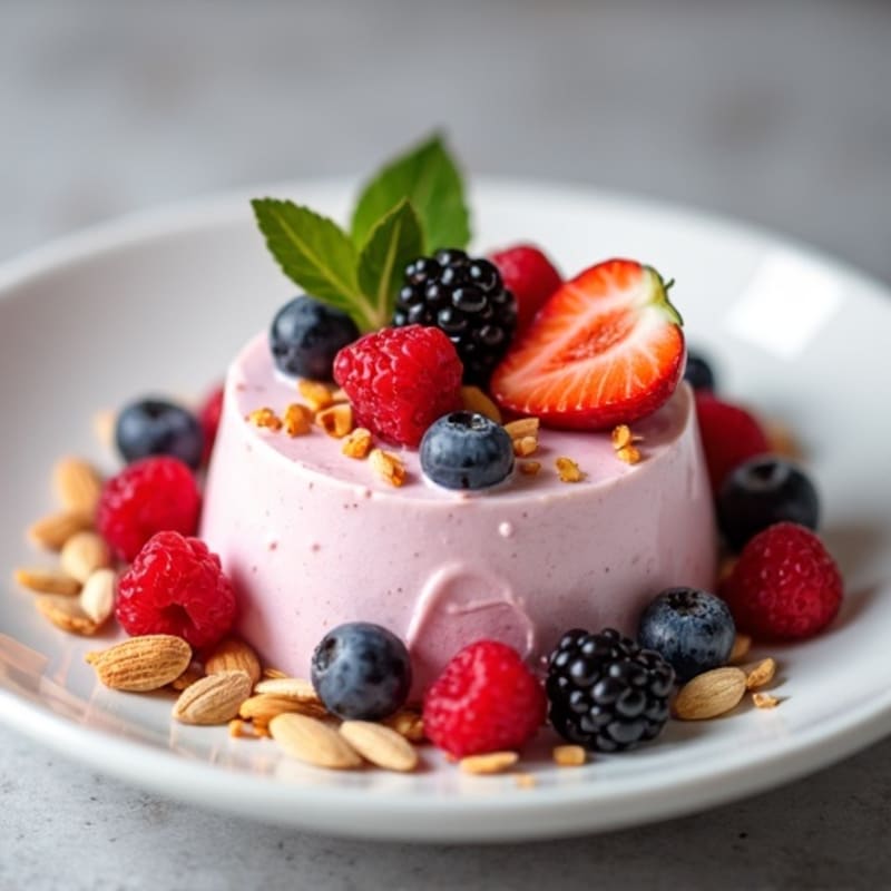 Silky Greek Yogurt Protein Mousse with Berries
