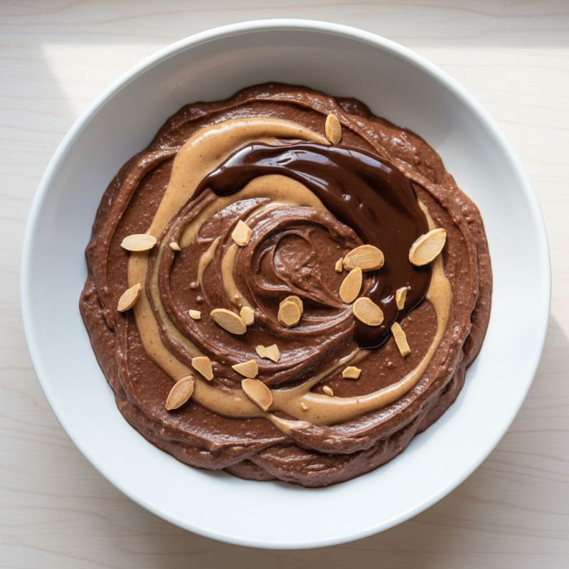 Silky Chocolate Protein Pudding with Almond Butter