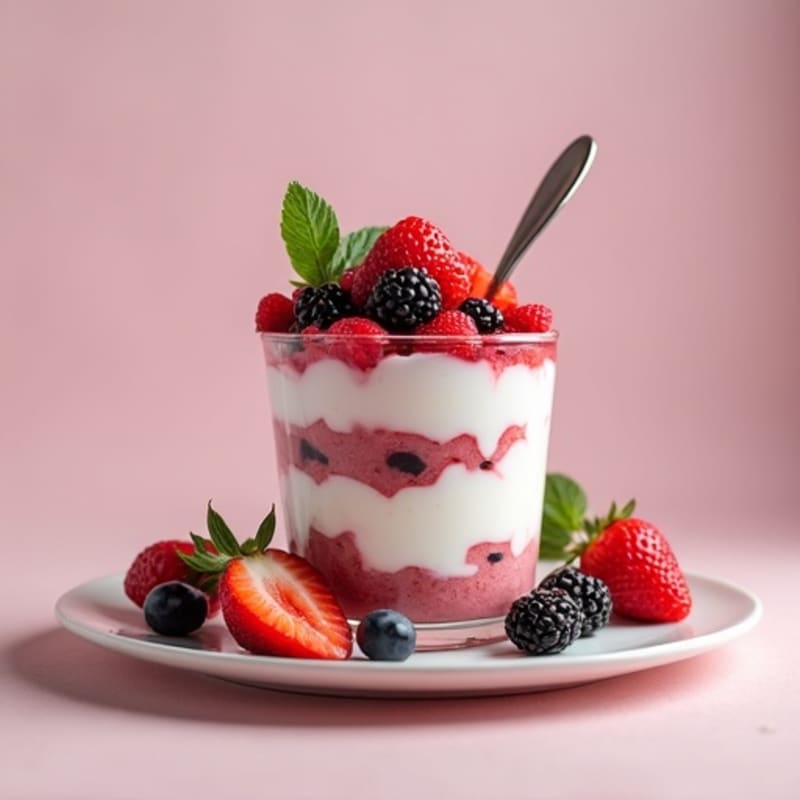 Silky Greek Yogurt and Protein Berry Parfait
