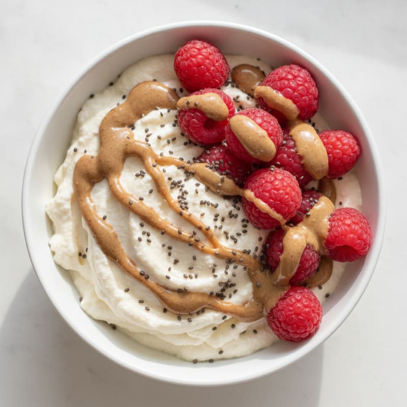 Silky Greek Yogurt Protein Mousse with Berries