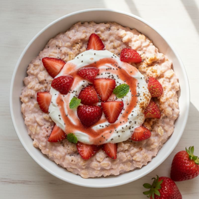 Strawberry Shortcake Overnight Oats