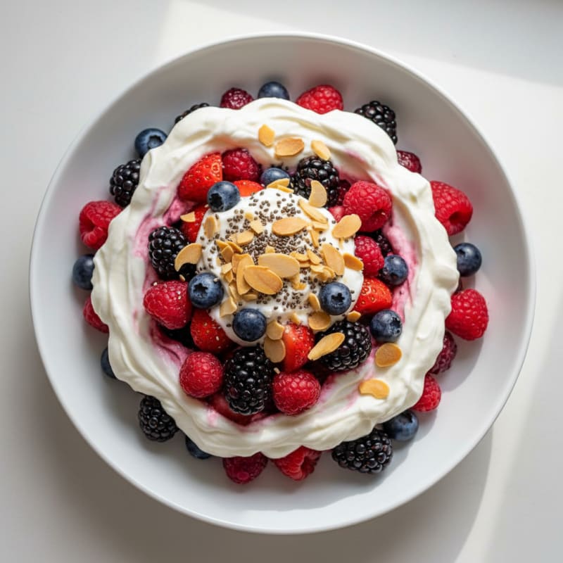 Creamy Greek Yogurt Protein Parfait with Mixed Berries