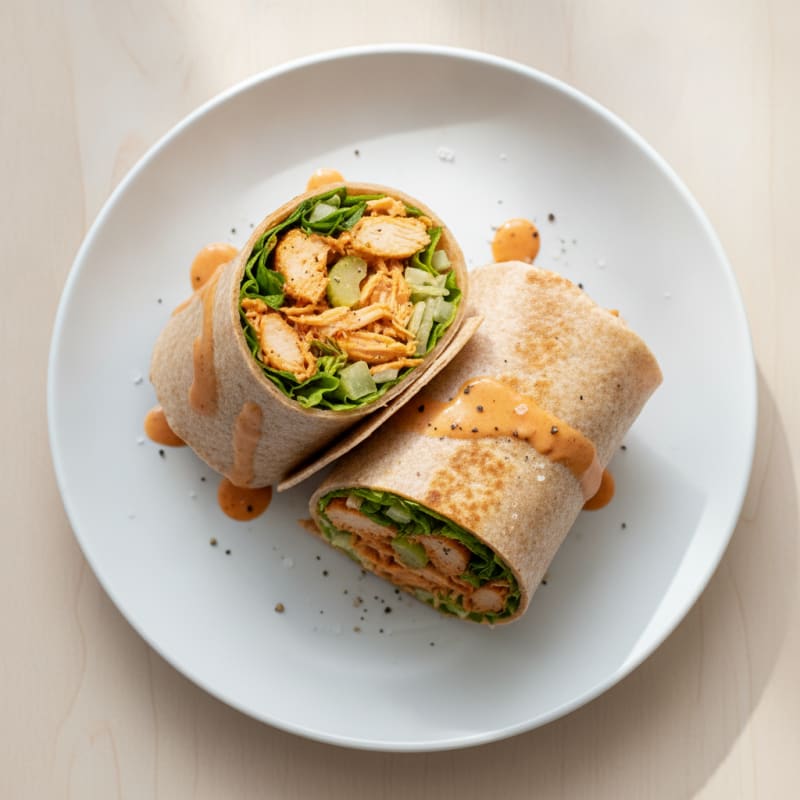 Buffalo Ranch Chicken Salad Wraps