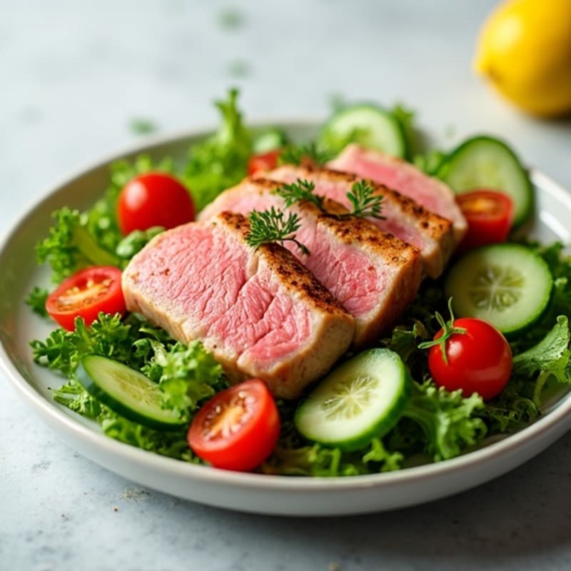 Seared Tuna Salad with Crunchy Mixed Greens