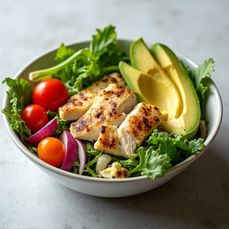 Crisp Greens and Creamy Avocado Salad Bowl