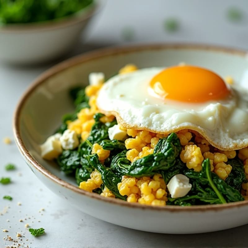 Protein-Packed Spinach and Feta Egg White Scramble