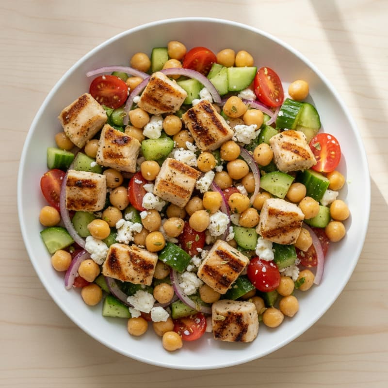 Mediterranean Chickpea Salad with Feta