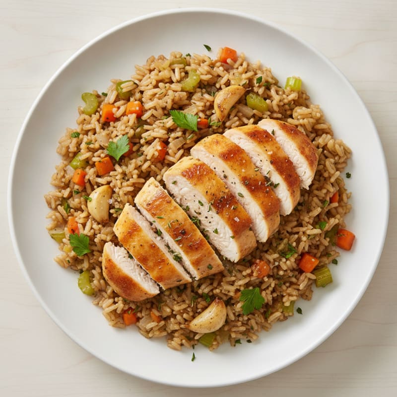 Savory Herb Chicken and Rice Pilaf