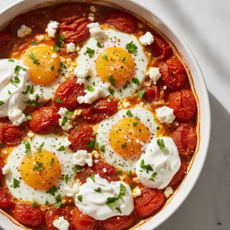 Baked Eggs with Roasted Tomatoes