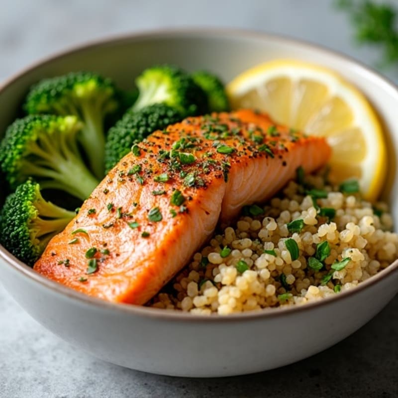 Herb-Crusted Salmon with Quinoa Power Bowl