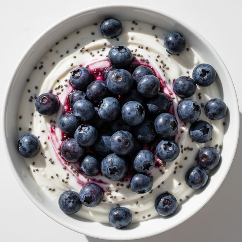 Vanilla Protein Yogurt with Chia and Blueberries