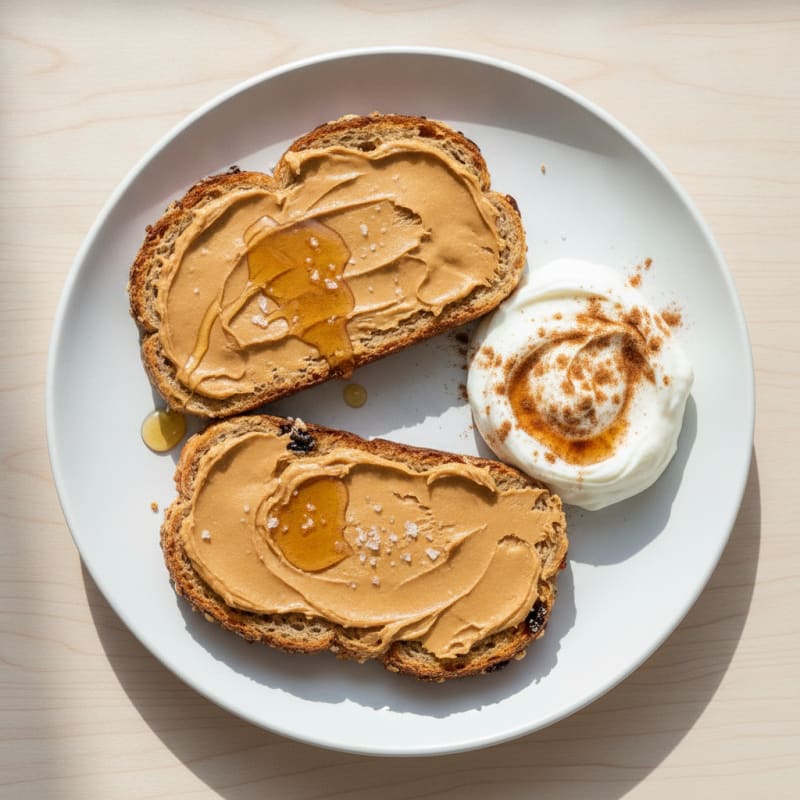 Cinnamon Raisin Peanut Butter Toast