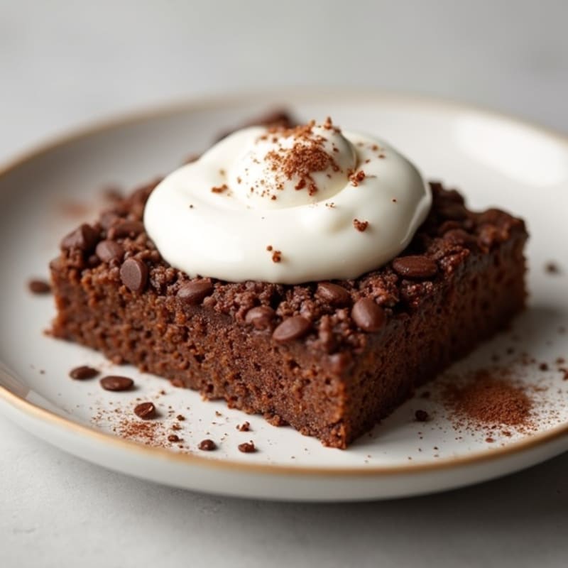 Baked Chocolate Protein Oats with Creamy Greek Yogurt Swirl