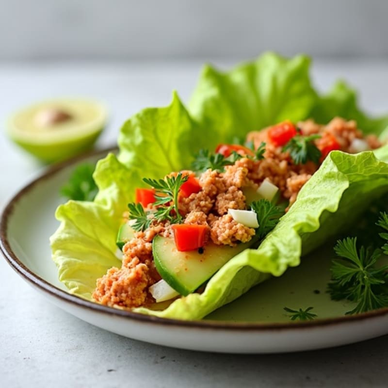Fresh Spicy Tuna Lettuce Wraps