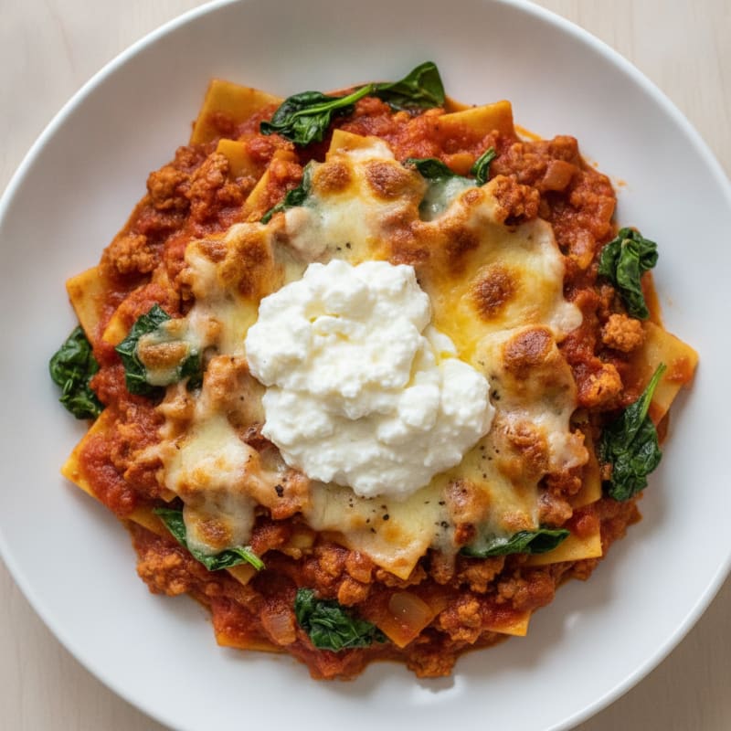 One-Pot Lasagna with Cottage Cheese