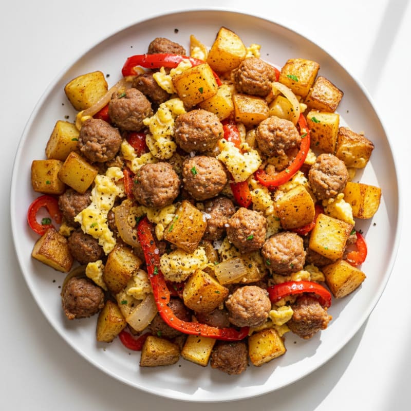 Crispy Potato and Sausage Breakfast Skillet