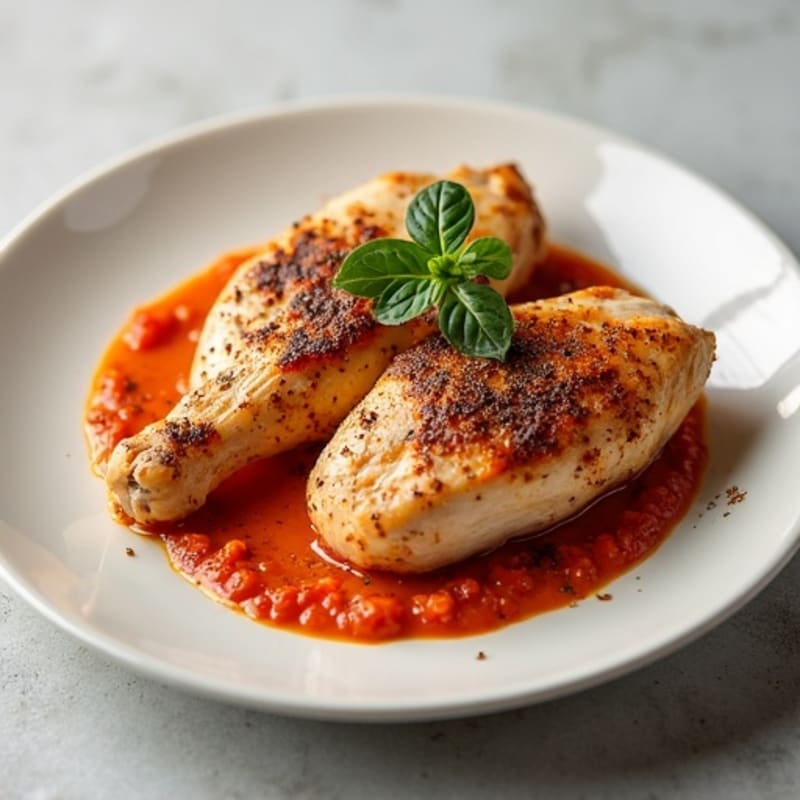 Roasted Chicken with Creamy Spiced Tomato Sauce
