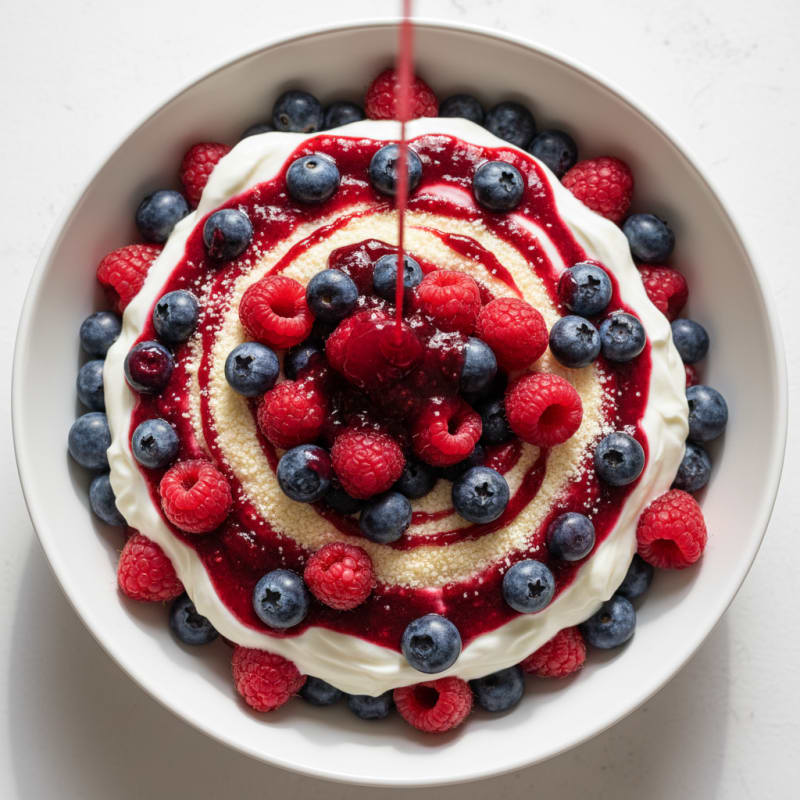 Greek Yogurt Protein Parfait with Mixed Berries